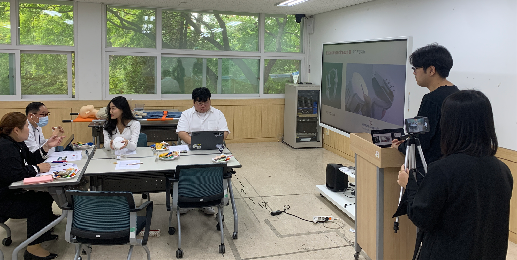 강경순 교수님, 오운화 응급구조사님과의 전문가 자문 장면